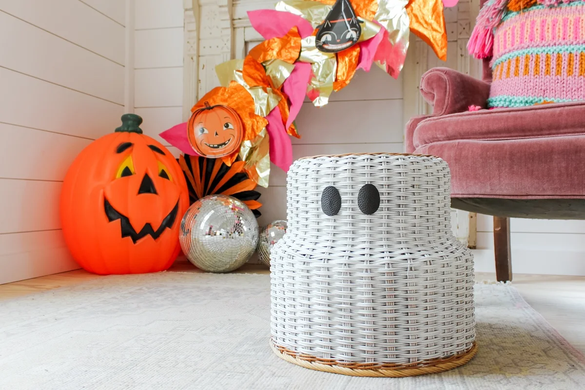 How to Turn Thrifted Finds into Dazzling Halloween Decor: DIY Ghost Side Table